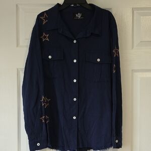 MFD Blue Shirt with Star Accents